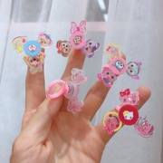 可爱流沙卡通旋转儿童戒指宝宝创意生日礼物女童公主饰品玩具指环