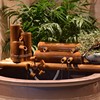 竹子流水器陶瓷鱼缸鱼盆，过滤器风水轮车，招财摆件石槽喷泉加湿增氧