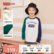 levi's李维斯(李维斯)儿童装，长袖t恤春夏季男童女童上衣宝宝打底衫潮