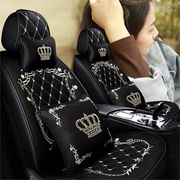 汽车四季通用皮专用座椅套，英朗麻布全包围座套小车座