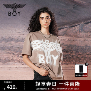 后启示录BOYLONDON潮牌短袖春夏情侣款老鹰印花T恤N01003