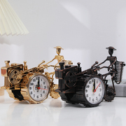 创意古典闹钟拖拉机模型摆件客厅房间装饰简约中式送学生小