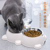 猫碗双碗猫食盆狗盆狗碗自动饮水猫咪碗猫粮碗宠物用品小猫饮水器