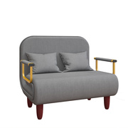 折叠床家用简易沙发椅子 店铺单双三人1.2米多功能简易布艺小沙发