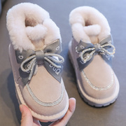 法国Fad Sincgo女童雪地靴软底儿童棉靴中大童靴子加绒加厚童靴冬