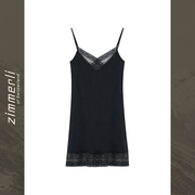 zimmerli女式针织睡裙，莫代尔吊带打底裙，762-55204