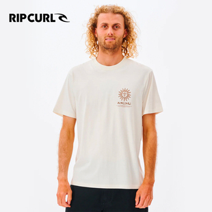 澳洲RIPCURL神秘日出短袖T恤男夏季纯棉美式T恤简约海边沙滩短袖