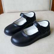 香港学生女童黑皮鞋公主鞋真皮软皮头层牛皮儿童演出礼服黑色