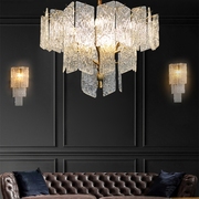 全铜轻奢水晶吊灯后现代法式奢华别墅客厅卧室餐厅艺术灯具