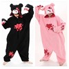 粉熊pinkbearkigurumionesie黑暴力熊连体(熊连体)睡衣家居服