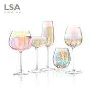 英国进口LSA送礼玻璃红白葡萄酒杯香槟杯鸡尾酒杯彩虹高脚杯家用