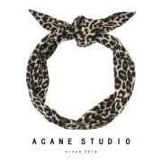 acane豹纹个性复古性感，欧美气质潮范儿超宽包头巾发带箍头饰品