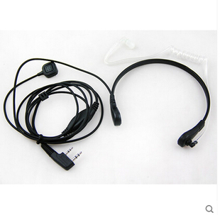 对讲机耳机 喉震耳机喉振喉麦耳机线 带导管 空气耳机 战术耳机