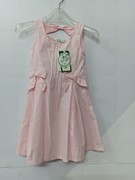 实体店巴柯拉夏季女童背心连衣裙，粉色纯棉洋气中大童裙子