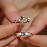 结婚戒指仿真一对假戒指对戒婚纱，拍照婚礼求婚庆订婚道具钻石婚戒