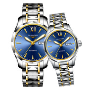 钨钢商务男防水女士手表，自动情侣手表，一对机械表瑞士双日历