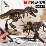 恐龙化石骨架模型益智手工，diy制作网红盲盒儿童考古挖掘玩具男孩