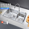 科勒厨房水槽304不锈钢，加厚大小双槽，家用厨盆洗菜盆洗碗池23053t