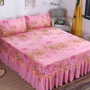 加厚单件床裙席梦思，床罩床套韩式床单床笠防滑1.0m1.8米2.0米