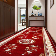 竹珺走廊地毯过道中式进门玄关家用客厅地毯满铺酒店宾馆长条防滑