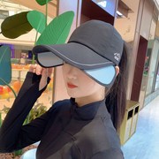 帽子夏季遮阳帽太阳帽防紫外线遮脸防晒帽百搭透气速干韩版骑车女