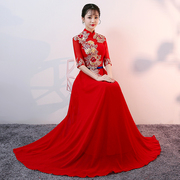 大合唱礼服演出服装女长裙2021长款优雅中国风成人现代晚礼服