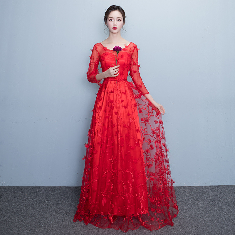 Bridesmaid girl 2019 new pattern Korean Edition Dress Self cultivation temperament grace host Birthday party Evening dress have more cash than can be accounted forin the Women's clothing/Boutique , Wedding/Cheongsam/Formal dress , Wedding category - from Buy2taobao.com to provide professional Taobao agent buy service