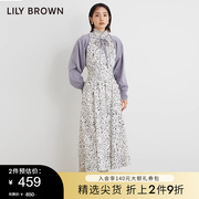 LILY BROWN秋冬款 纯色系带含羊毛空调针织外套LWND224107