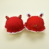 虎头帽婴儿帽子红色满月百天周岁男女宝宝帽胎帽中国风刺绣春秋冬