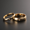 星星相印 小钻石情侣对戒18K黄金白金玫瑰彩金订婚结婚男女士戒指