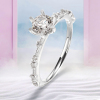 珂兰 白18K金钻石戒指钻戒30分50分布洛妮订结婚求婚戒指女定制
