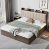 实木床现代简约1.5米家用主卧双人床1.8出租屋，用可储物床单人床架