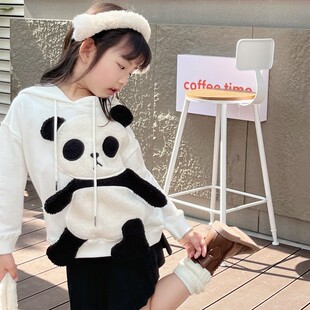 可爱立体动物熊猫衣服儿童亲子装一家三口春秋装卫衣母子装母女装