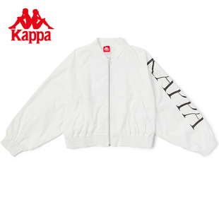 kappa卡帕棒球，服女秋短款夹克开衫字母，蝙蝠衫长袖外套
