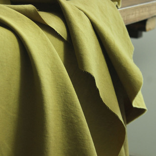 瓦娜家原创设计真绢丝棉布料双色双面连衣裙袍子衬衫服装面料黄色