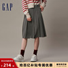 gap女装秋季洋气a字型高腰百褶裙，半身裙廓形显瘦裙装730476