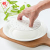 白骨瓷(白骨瓷)餐具创意托盘陶瓷，盘子家用控油碗大菜盘水果双层沥水饺子盘
