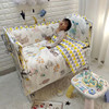 婴儿床床围纯棉花儿童拼接床上用品套件宝宝新生儿床单被套