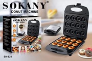 德国sokany821甜甜圈机家用蛋糕机轻食甜品点心面包早餐机电饼铛
