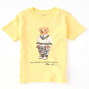 拉夫劳伦poloralphlauren男童装短袖可爱小熊印花圆领针织t恤