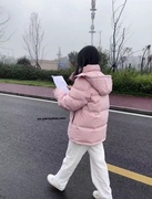 羽言羽绒服女短款冬季2023年加厚立领面包，脱卸带帽中戏羽绒服