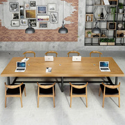 壹皓大型实木会议桌长桌简约现代长条办公桌子电脑工作台洽谈桌椅