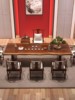 办公室大板泡茶桌新中式实木功夫茶桌椅组合家用接待一体大泡茶台