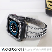 适用applewatchultra2苹果手表s98镶钻施华洛，表带钻石iwatchse654替换带123代40mm手表运动潮牌配件