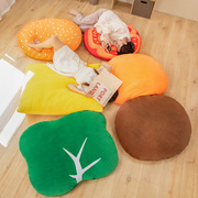 网红创意巨型汉堡沙发坐垫抱枕，靠枕毛绒榻榻米垫床上护腰靠枕玩偶