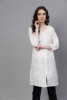 2024印度进口绵绸刺绣民族风女上衣中长款薄款简约白色