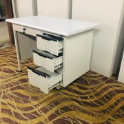 办公桌铁皮电脑台员工，工作台全拆装桌子，1米单人办公桌1.2米单边抽