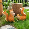 创意可爱松鼠摆件发光花园庭院家居装饰动物幼儿园造景布置送礼物