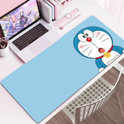 哆啦A梦可爱超大鼠标垫蓝胖子叮当猫卡通锁边女办公水洗写字桌垫