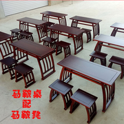 实木国学桌幼儿园仿古书法桌子，双人学生书画桌，中式国学课桌椅